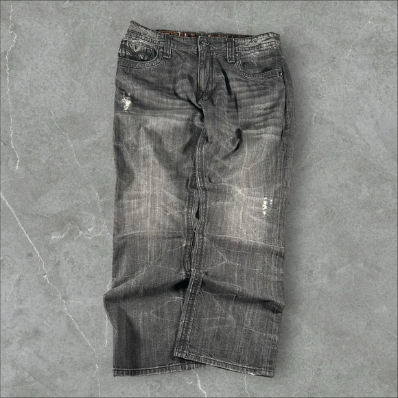 Men's Gray Distressed‎ Jeans - Picture 1 of 6